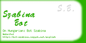 szabina bot business card